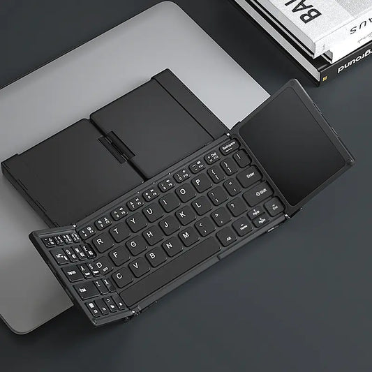 Teclado Dobrável Compacto Bluetooth com Touchpad