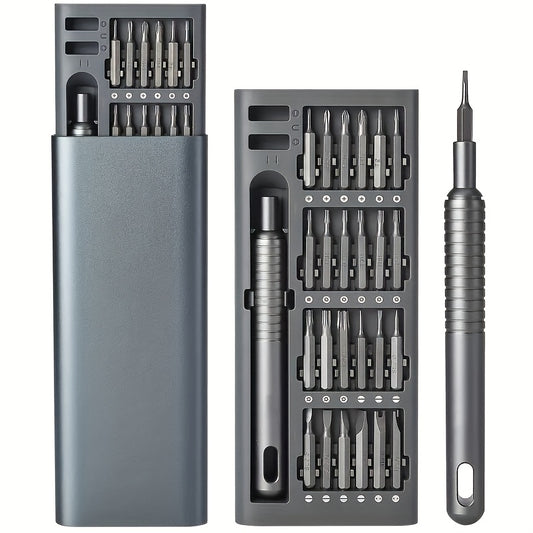 25-in-1 Precision Screwdriver Set, Multi-Function Repair Tool Kit for Mobile Phones & Tablets, Durable Plastic, Assorted Bit Heads, Non-Charging - Essential Electronics Maintenance Tools