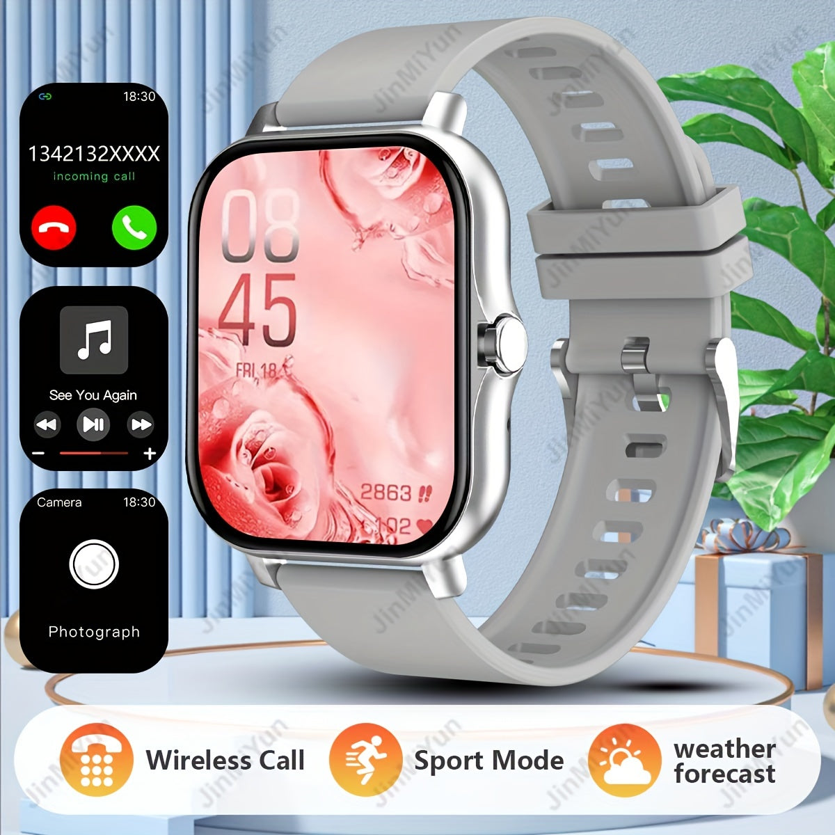 HOT 1.83  Full Screen Touch Sports Smartwatch For Men