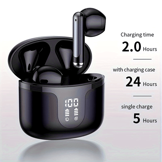 Wireless Headphones, 13MM Speaker, Built-in Noise Canceling Microphone, Type-C Fast Charging Case, Suitable For IPhone/Android Phones