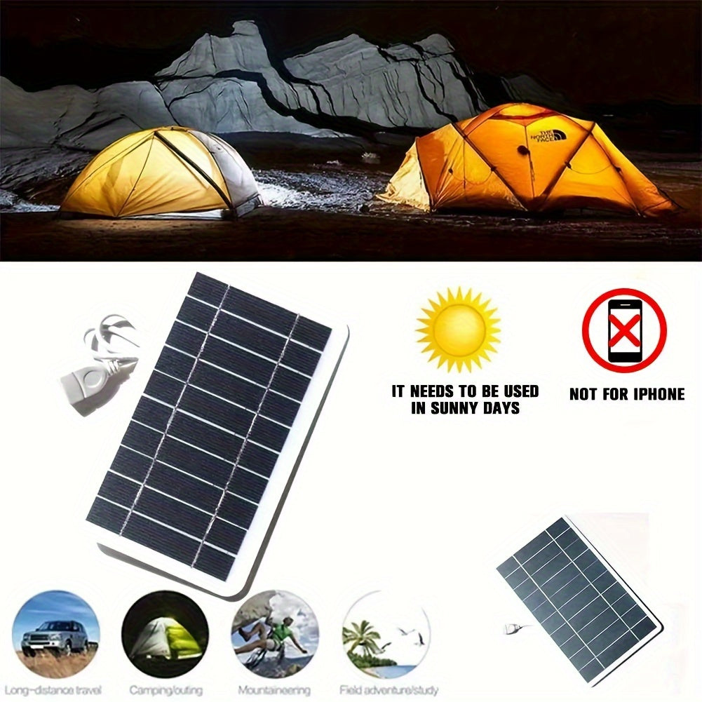 Portable Solar Charger with USB - 2W,