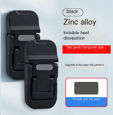 Suporte Invisível de Zinco-Metal para Laptop com Dissipação de Calor