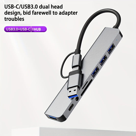 3.0 High speed USB C hub USB splitter 8-in-1 USB