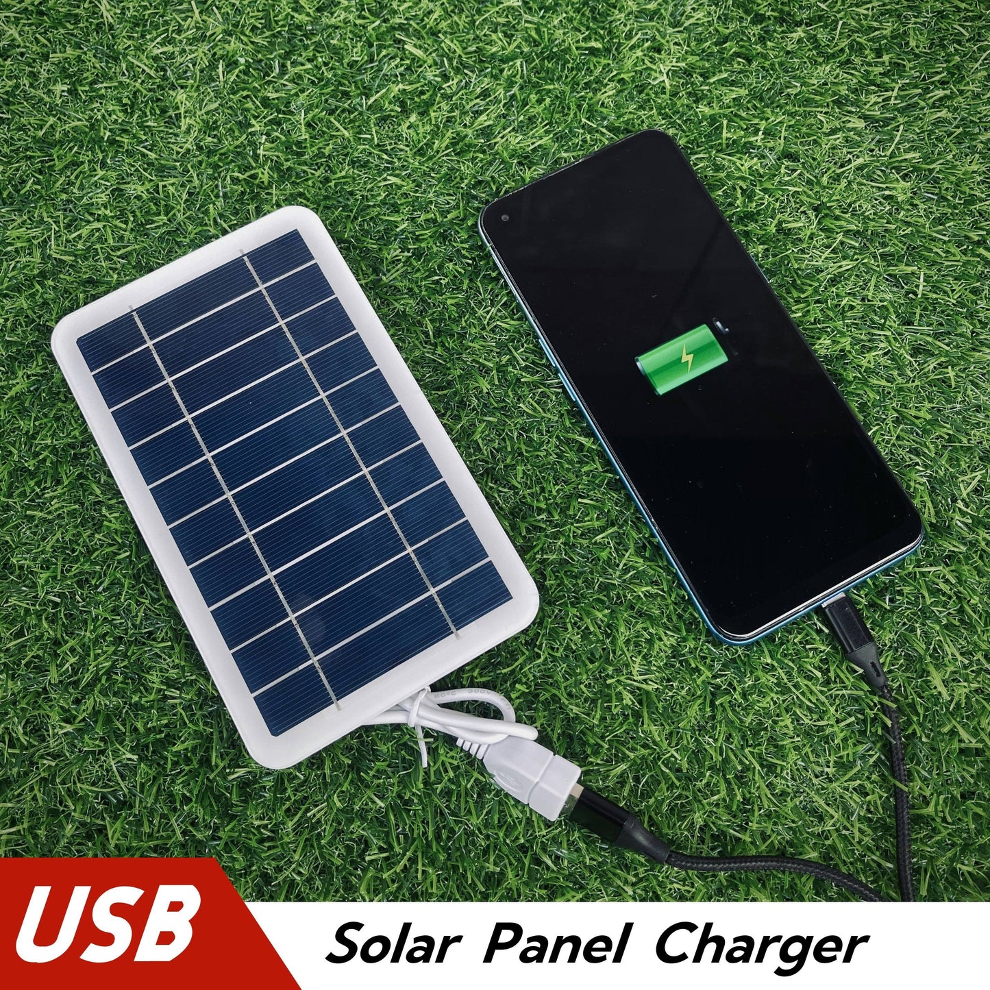 Portable Solar Charger with USB - 2W,