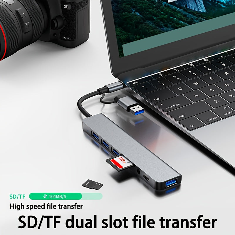 3.0 High speed USB C hub USB splitter 8-in-1 USB