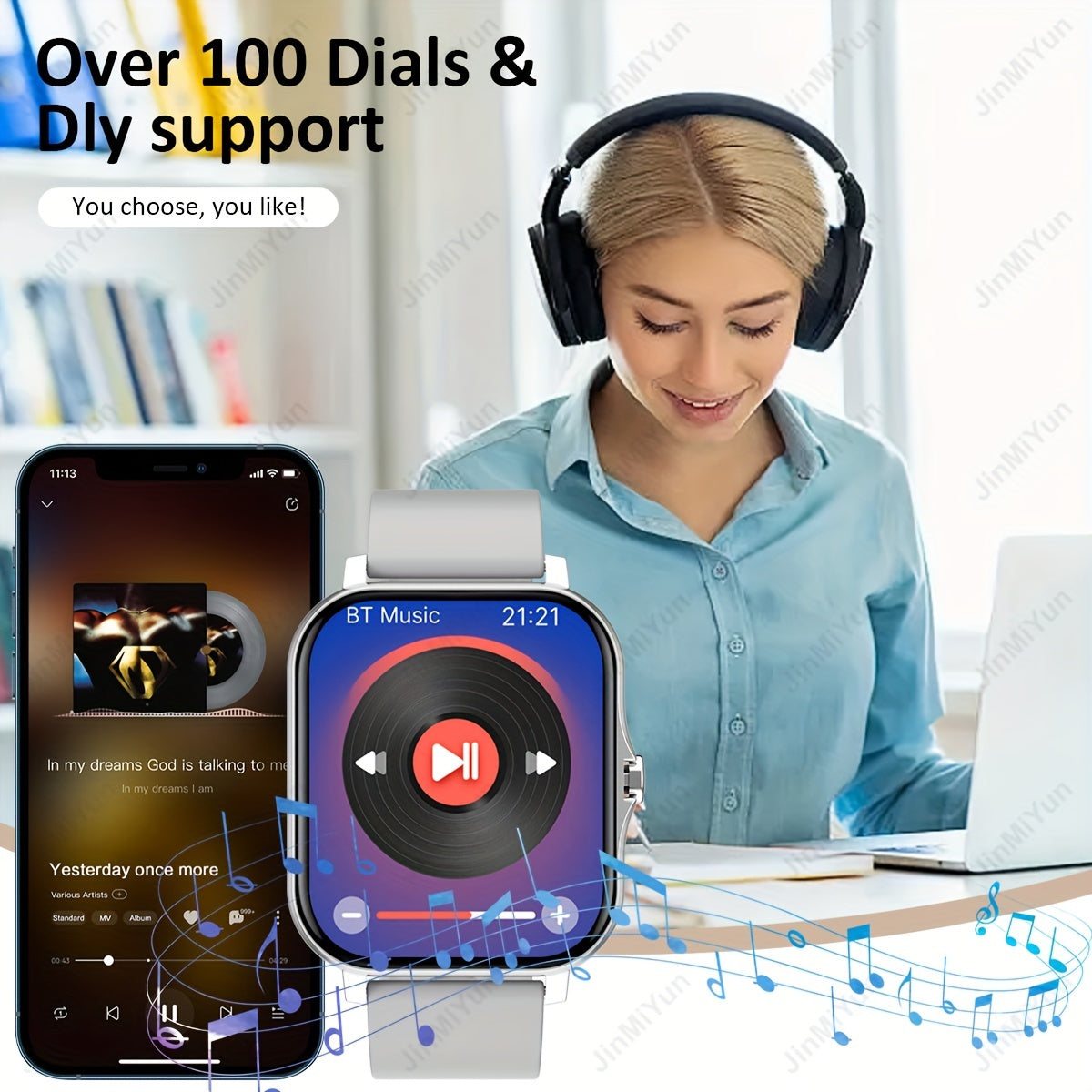 HOT 1.83  Full Screen Touch Sports Smartwatch For Men