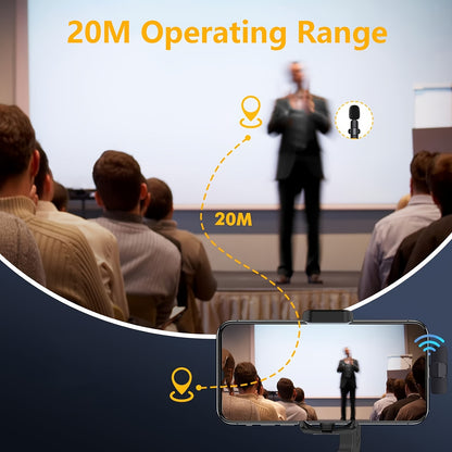 Professional Wireless Lavalier Microphone For Smart phone