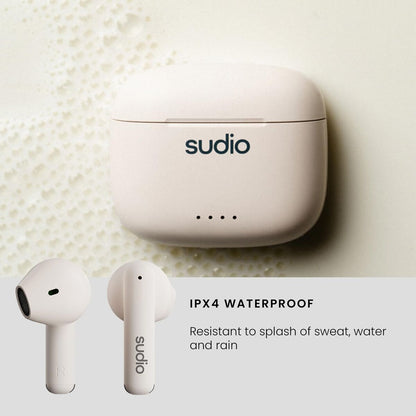 In-ear Bluetooth Headphones Sudio A1 True Wireless White-6