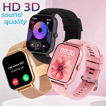 Unisex Smart Watch (Answer/Make Call), 1.83'' Wireless Calling Smartwatch With Pedometer/100+Sport Modes/Ai Voice Control/100+ Watch Faces/Alarm Clock/ Smart Fitness Watch Compatible For IPhone And Android Phones, Goods Gifts
