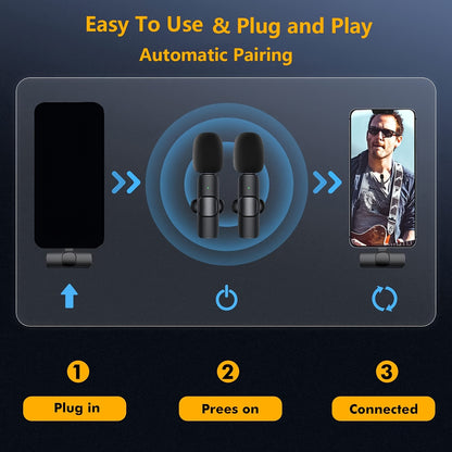 Professional Wireless Lavalier Microphone For Smart phone