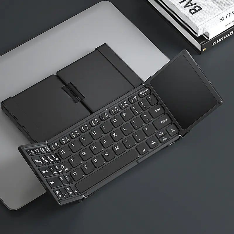 Teclado Dobrável Compacto Bluetooth com Touchpad