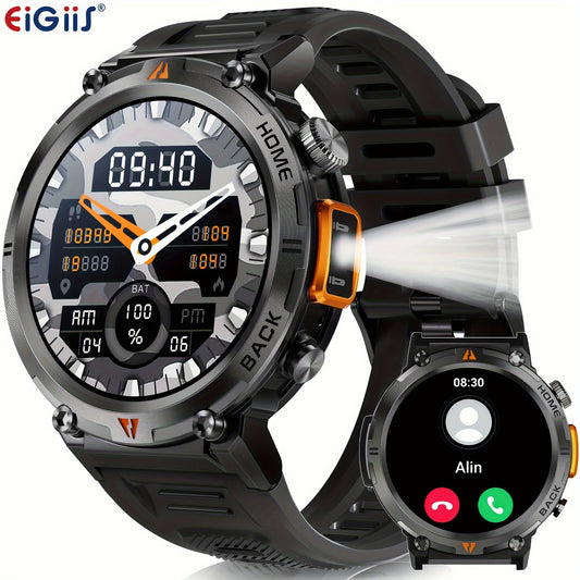 EIGIIS Men'S Outdoor Sports Watch with IPX8 (3ATM) Flashlight