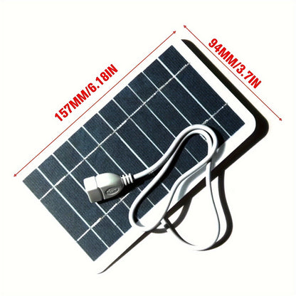 Portable Solar Charger with USB - 2W,