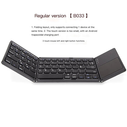 Teclado Dobrável Compacto Bluetooth com Touchpad